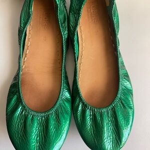 Tieks by Gavireli Emerald Wicked Green Patent Leather Ballet Flats Shoes sz 12